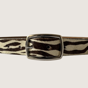 Cinturón de Cuero - Estampado Zebra
