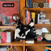 Hobo Bag Minos - Blanco y Negro