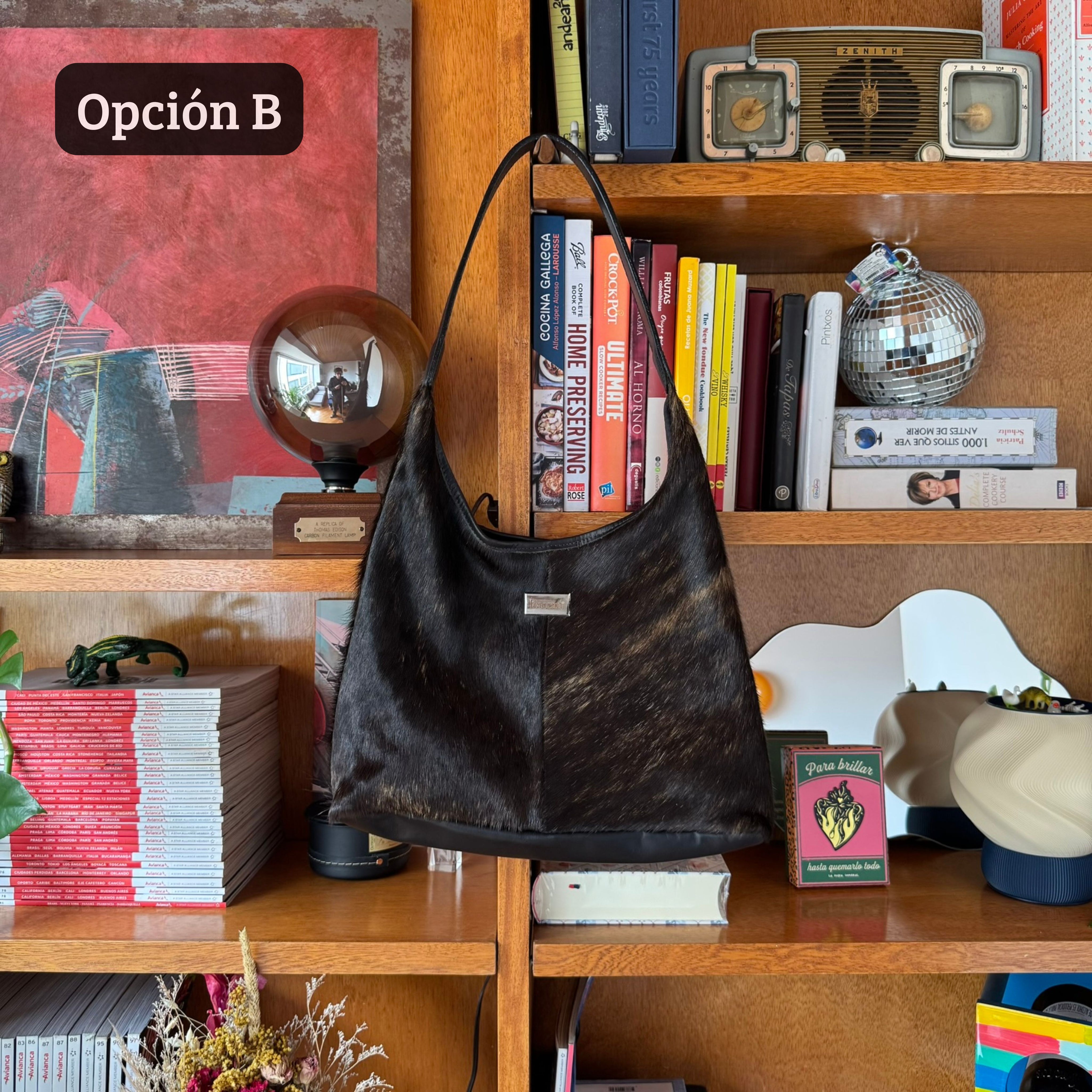 Hobo Bag Minos - Atigrado Ocre