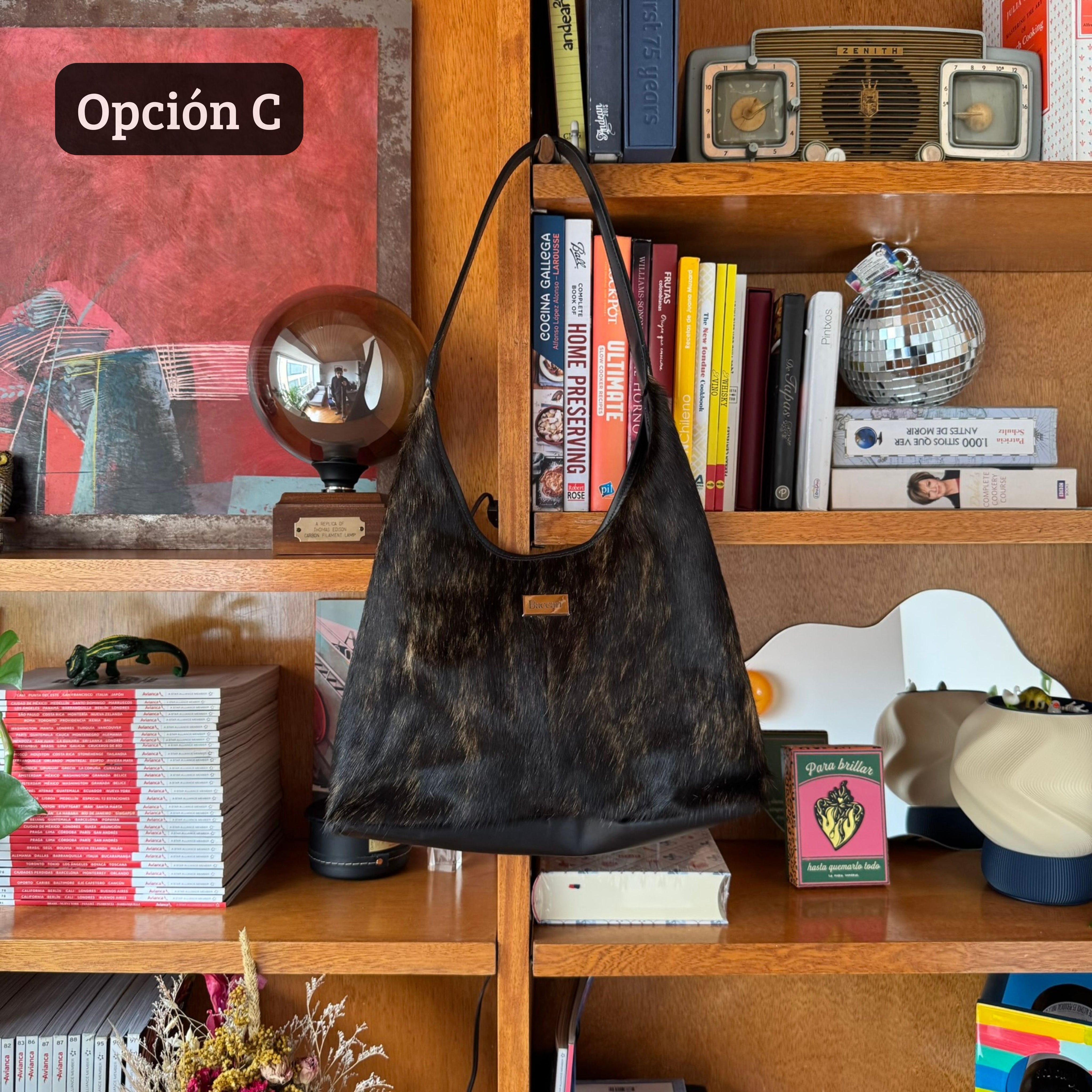 Hobo Bag Minos - Atigrado Ocre