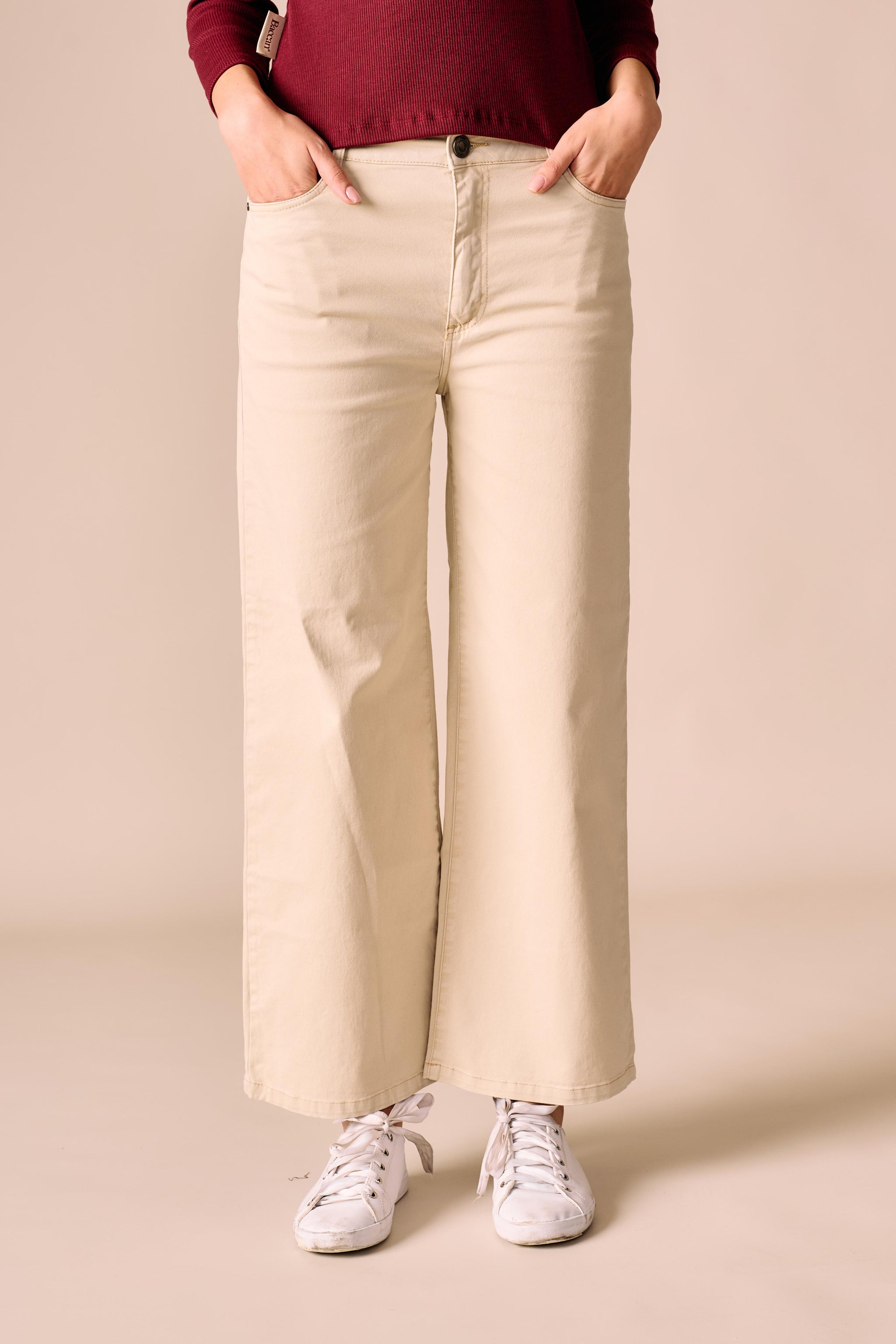 Pantalón Mys - Loose Fit Beige