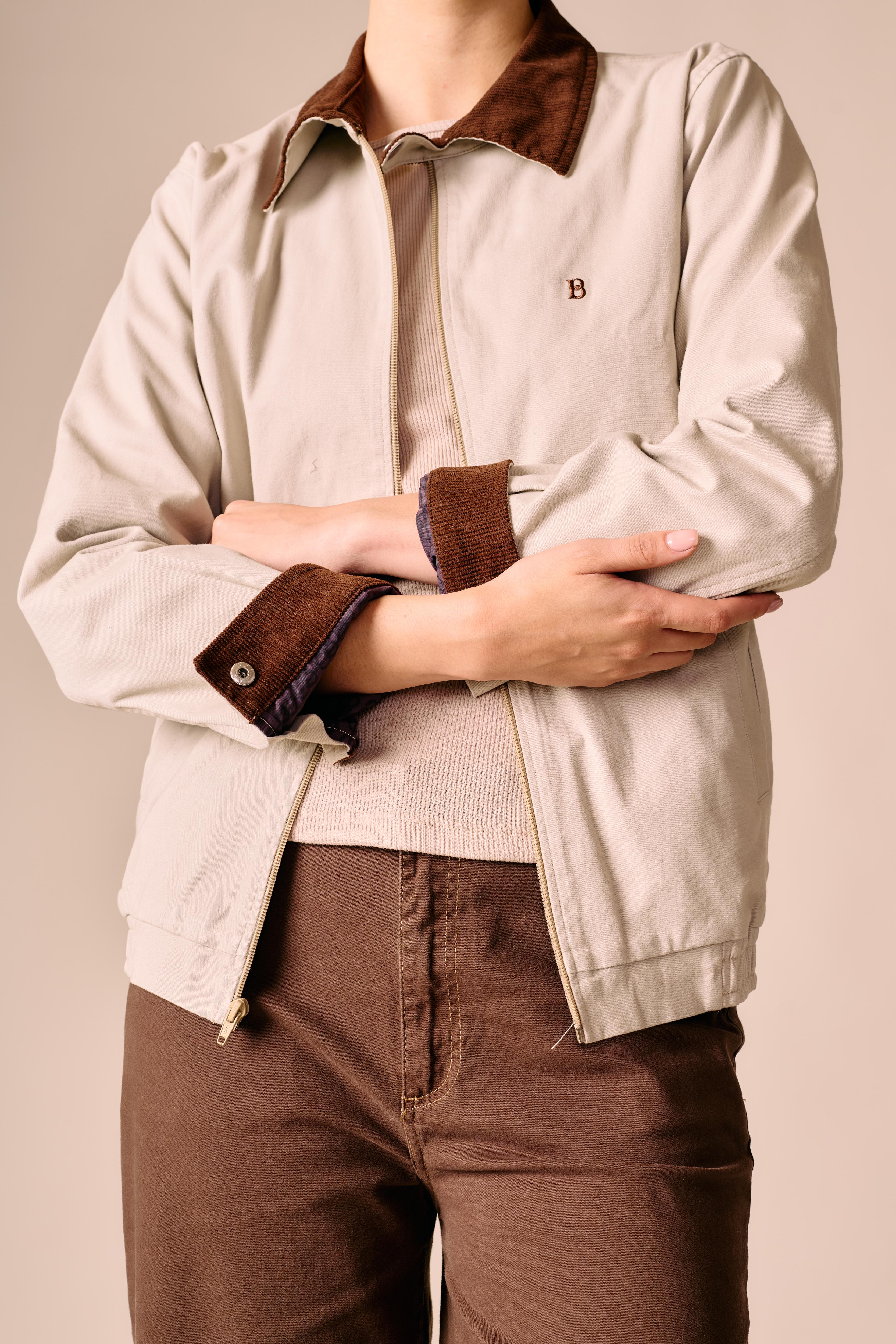 Chaqueta Fika - Beige con Cuello de Pana