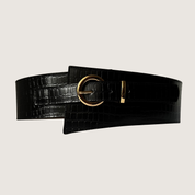 Cinturón tipo Fajón Classic - Croco Negro