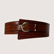 Cinturón tipo Fajón Classic - Croco Miel