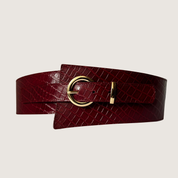 Cinturón tipo Fajón Classic - Croco Vinotinto