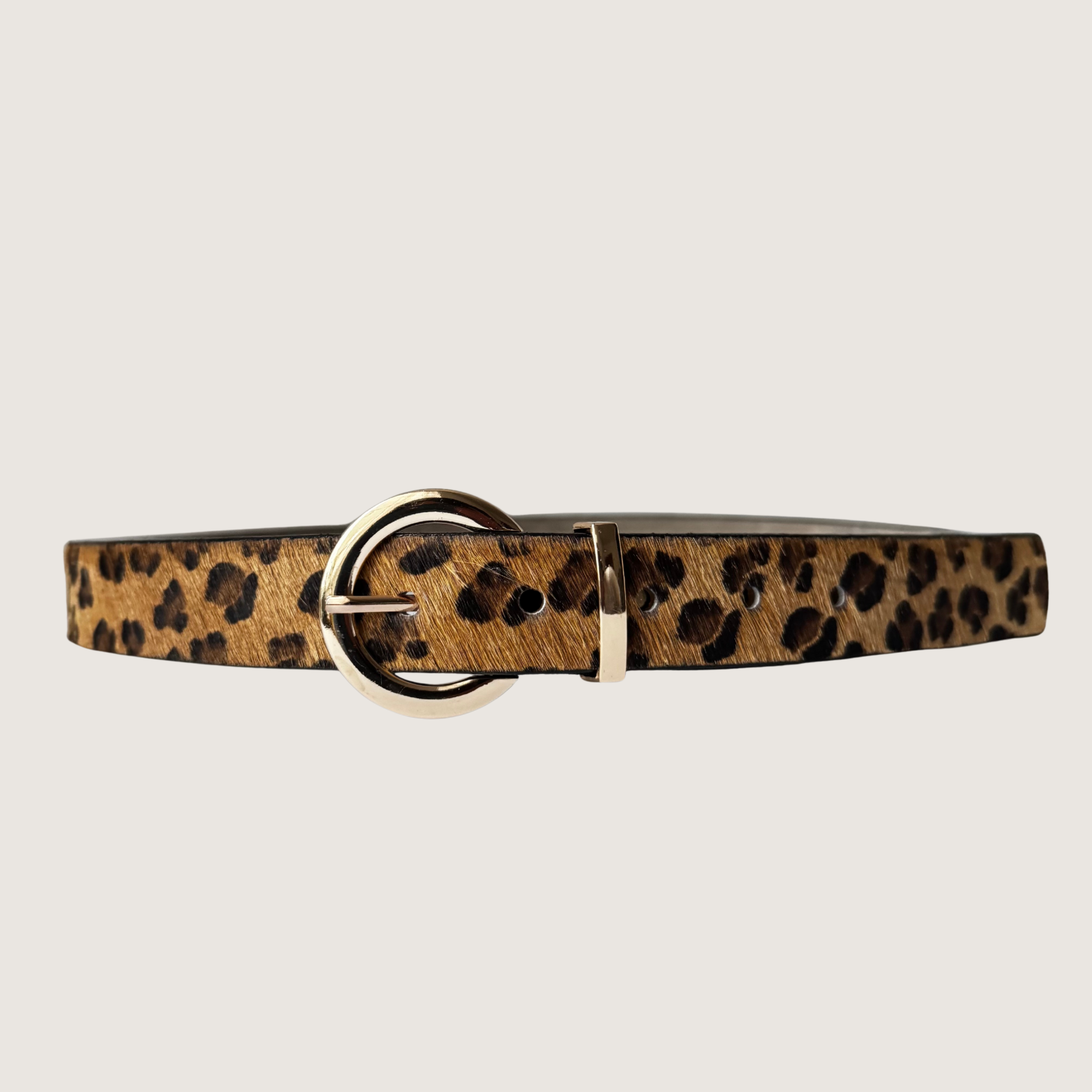 Cinturón de Cuero - Estampado Leopardo